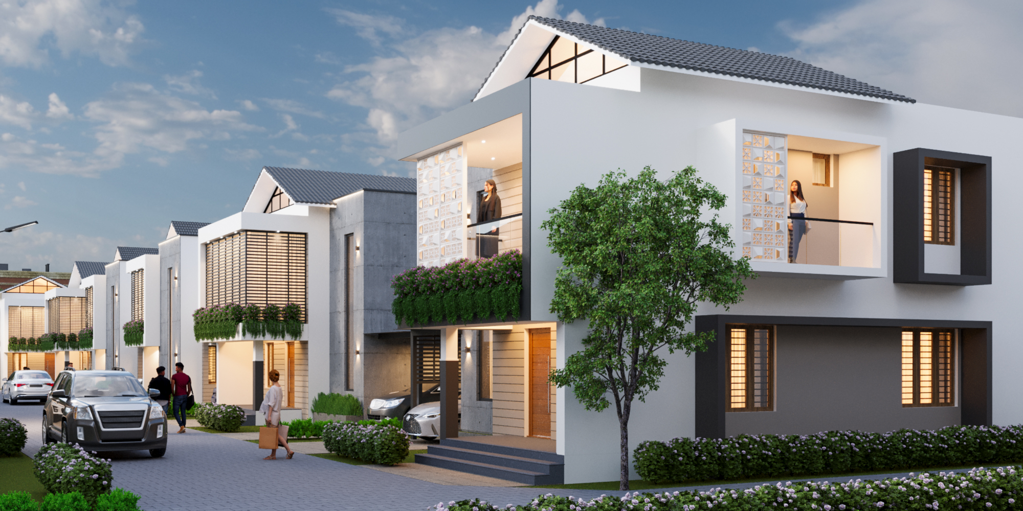 Luxury bathroom with modern fittings